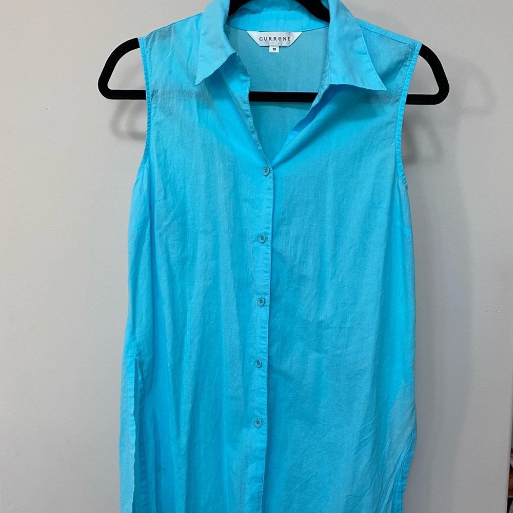 Current sleeveless tunic turquoise